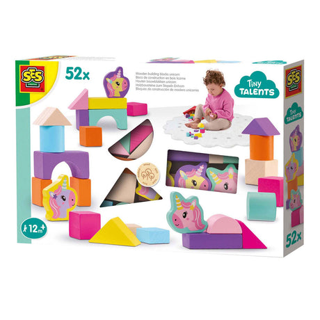 Ses Holzbausteine ​​Einhorn, 52 Stk.