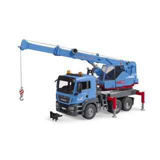 Bruder 3771 LKW Mann mit Kran blau