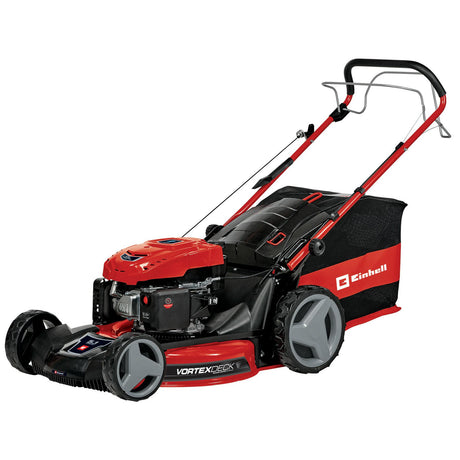 Einhell Benzin-Rasenmäher GC-PM 56 2 s hw – 173 cm³ – 2,8 kW – 4-Takt – Schnittbreite: 56 cm – empfohlene Rasenfläche: bis zu 2200 m² – 90 l Fangbox – Schnitthöhe: 25–70 mm