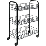 Tomado-metaltex siena Küchenwagen mit Rollen 41x23x63 cm schwarz