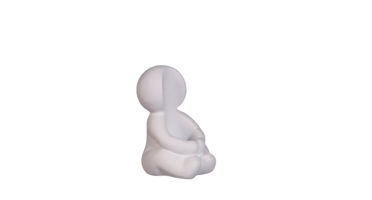 Hug candle holder l.6xw.5xh.8 cm white - cement