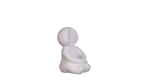 Hug candle holder l.6xw.5xh.8 cm white - cement