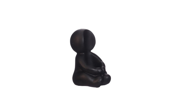 Hug candle holder l.6xw.5xh.8 cm black - cement