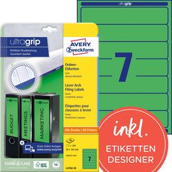 Rückenetiketten Avery L4764-20 grün, 140 Etiketten