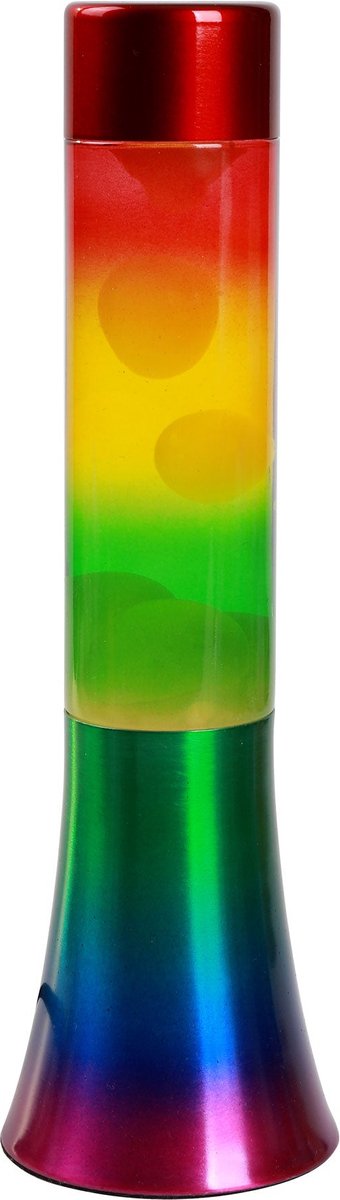 I-total Lavalampe – Lavalampe – Stimmungslampe – 30 x 9 cm – Glasaluminium – 25 W – Regenbogen – XL2461