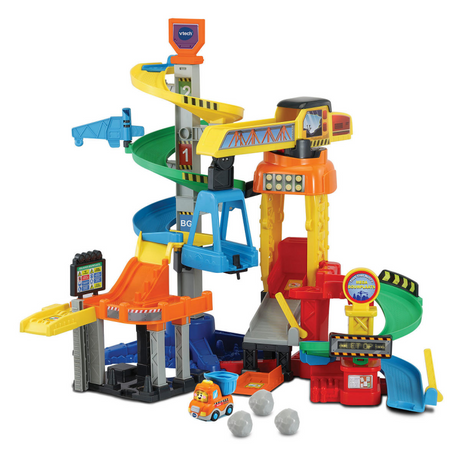 Vtech Toot Toot Cars Mega-Baustellen-Spielset – mit Spielzeugauto – lehrreiches und interaktives Babyspielzeug – Geschenk – von 1 bis 5 Jahren