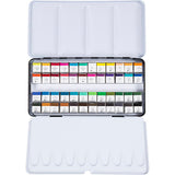 Creativ Company Art Aquarellfarbe, ½ Näpfchen, Größe 10x15x20 mm, Standardfarben, 48 Farben 1 Box