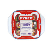 Pyrex-Auflaufform, quadratisch, 29 x 23 cm, Glas