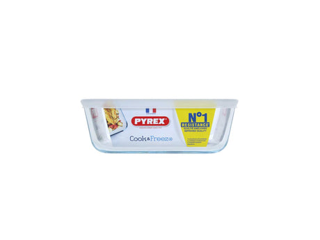 Pyrex Cook Freeze quadratische Glasschüssel mit Deckel 2l 20x22cm