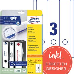 Avery Ordnerrückenetiketten Ultra L4759-25 weiß 75 Stück matt