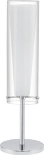 Eglo pinto - tafellamp - 1 lichts - ø110mm. - chroom - helder, wit