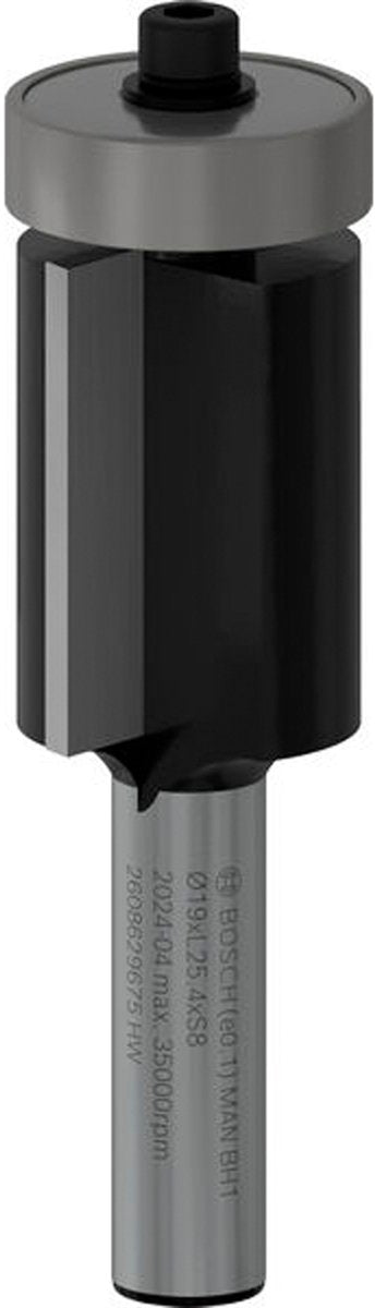 Bosch Pro Oberfräse mit unterstützender Kugellagerführung ø 19 x L 25,4 Schaft 8 mm – 2608629675