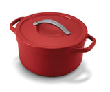 Beka plume braadpan - ø 24 cm - stoofpot - gerecycleerd gietaluminium - extra lichtgewicht - pfas-vrij - 4,5 l - rood