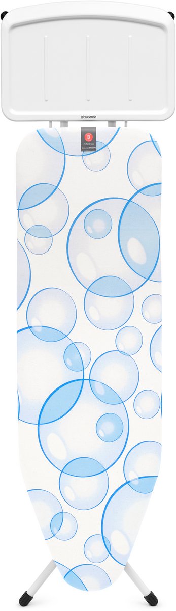 Brabantia Perfect Flow Bügelbrett B – für Dampfgenerator – 124 x 38 cm – Blasen