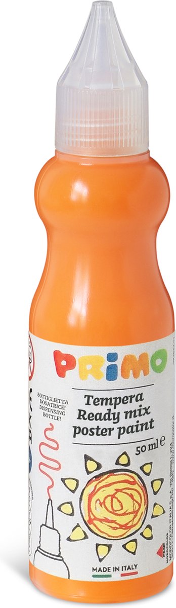Primo plakkaatverf in spuitflesje, fluororanje, 50 ml