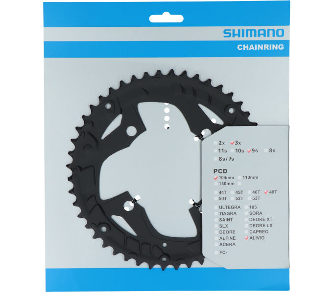 Shimano Kettenblatt Alivio FC-T4060 schwarz (für 48-38-28T)