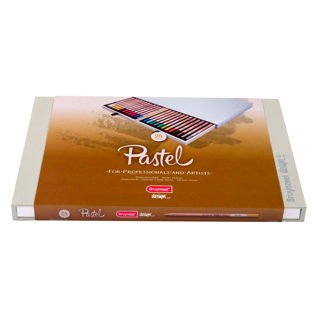 Pastell-Bleistiftbox im Bruynzeel-Design, 24 Farben