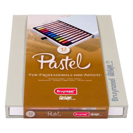 Pastell-Bleistiftbox im Bruynzeel-Design, 12 Farben