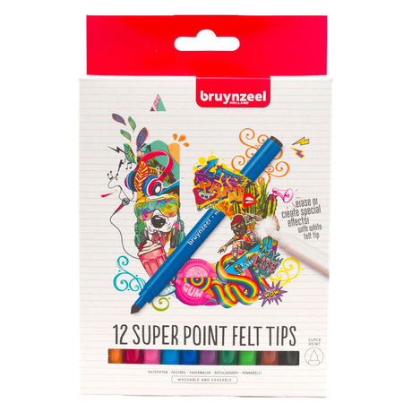 Bruynzeel Superpoint-Filzstiftset, 12 Farben