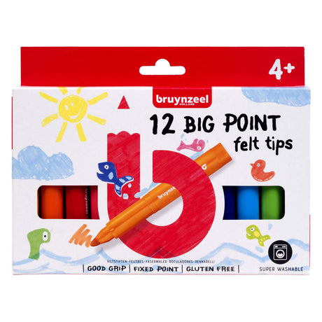 Bruynzeel Big Point Filzstifte 12 Stück | 2 Stk
