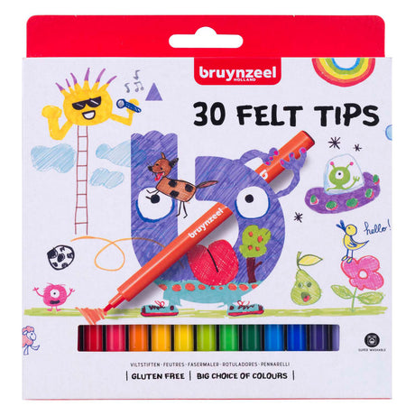 Bruynzeel Filzstift-Set, 30 Farben