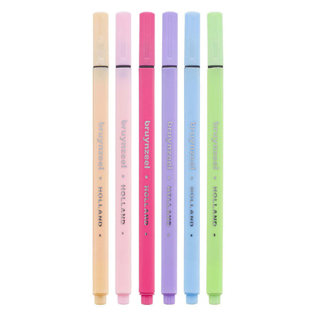 Bruynzeel Fineliner-Set 6 Farben Pastell
