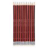 Bruynzeel HB Schwarz-Rot und Radiergummi-Graphitstift