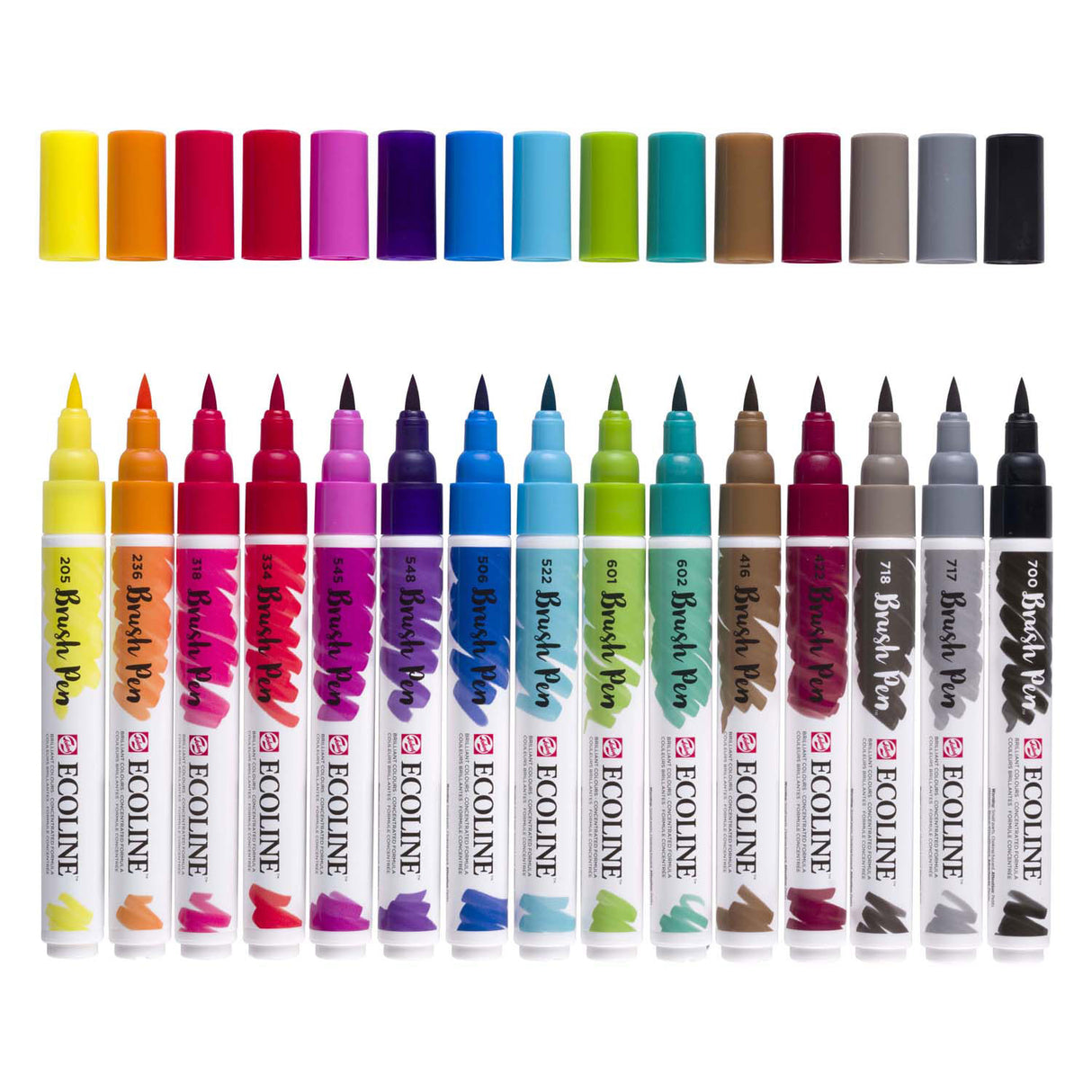 Bruynzeel Ecoline Pinselstift-Set, 15 Farben
