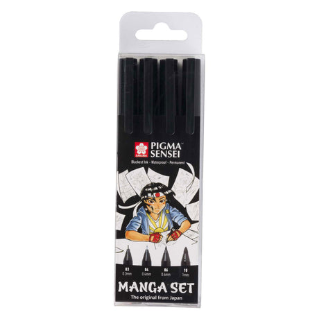 Sakura einzigartiges Manga-Set mit 4 Pigma Sensei
