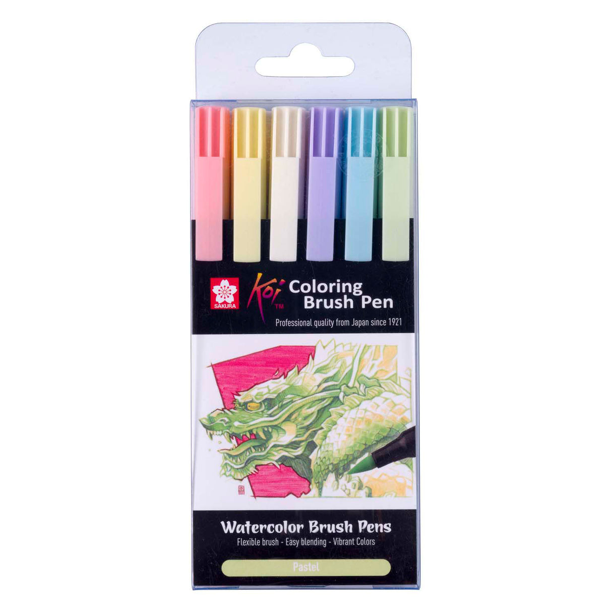 Sakura Koi Malpinselstift-Set Pastell, 6 Farben
