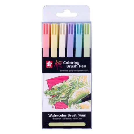 Sakura Pinselstift-Set in Pastellfarben – kreative Marker zum Zeichnen und Ausmalen.