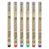 Sakura Pigma Micron 05 Federmäppchen mit 6 Grundfarben