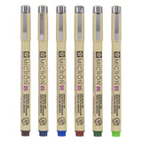 Sakura Pigma Micron 05 Federmäppchen mit 6 Erdfarben