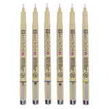 Sakura Pigma Micron 05 Federmäppchen mit 6 Erdfarben