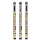 Sakura Pigma Micron Federmäppchen 3 Fineliner schwarz 02-04-08