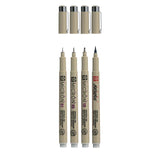 Sakura Pigma Micron Fineliner-Set, 4 Größen, helles kühles Grau