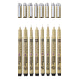 Sakura Pigma Micron Federmäppchen 8 Fineliner schwarz