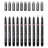 Sakura Pigma Micron Black Edition Set und Gratis-Etui, 10 Stück