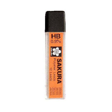 Sakura-Minen für Druckbleistifte, 0,9 mm HB-Polymer-Minen