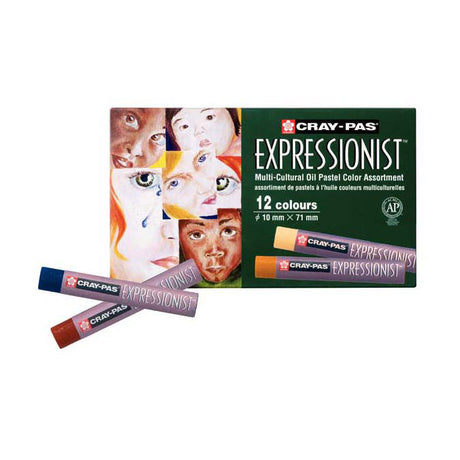 Sakura Cray-Pas expressionistisches Set mit 12 Ölpastellen Multikult.