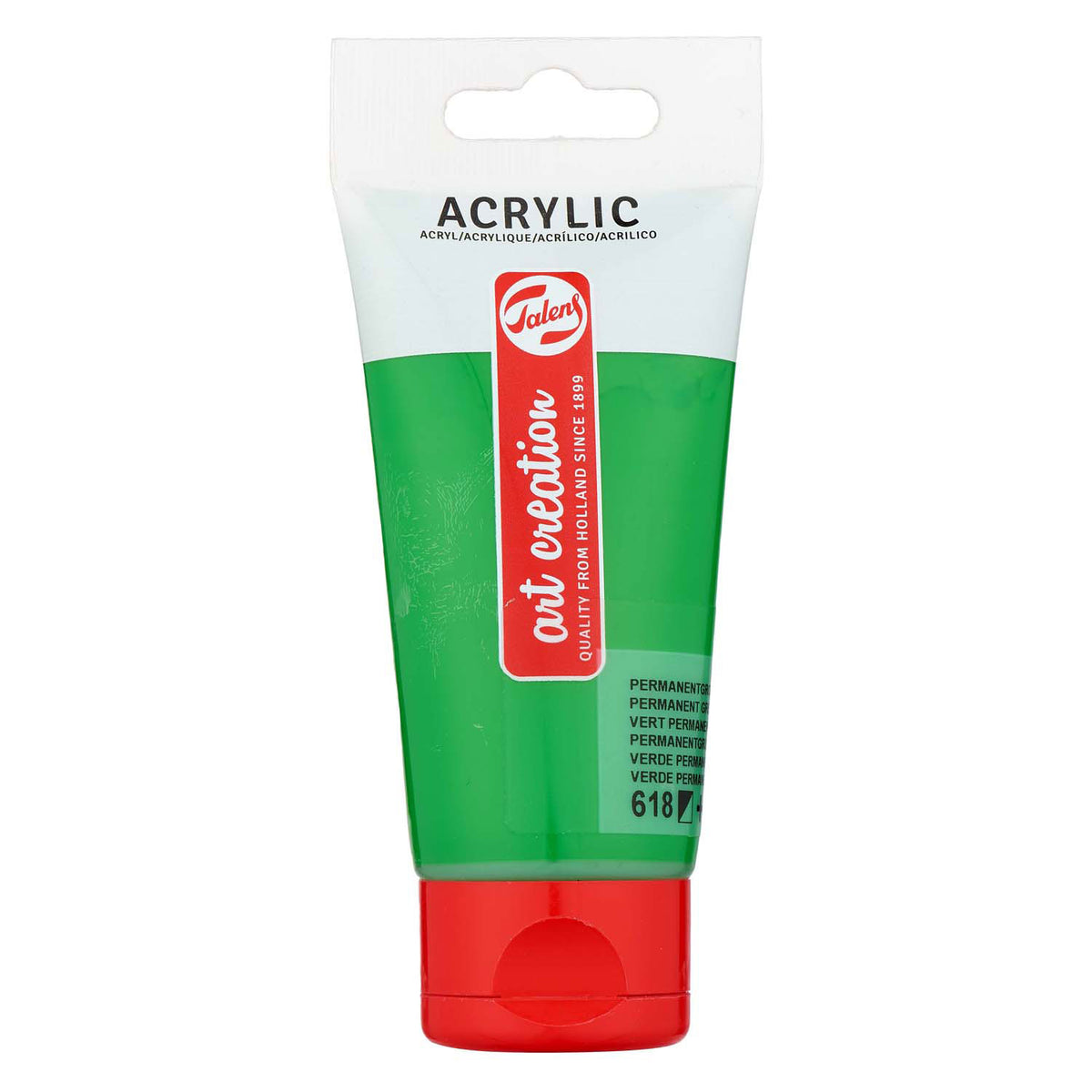 Talens Art Creation Acrylfarbe, Tube 75 ml, permanentes grünes Licht