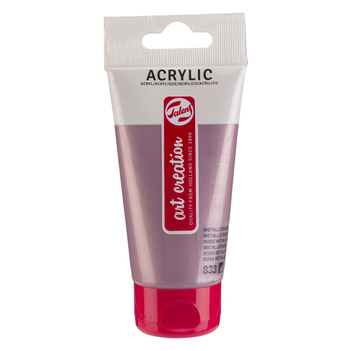 Talens Art Creation Acrylfarbe, Tube 75 ml, Metallic-Rosa 833