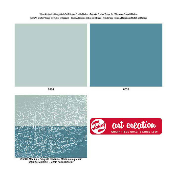 Talens Art Creation Vintage-Set 2 in Blau und Craquelé