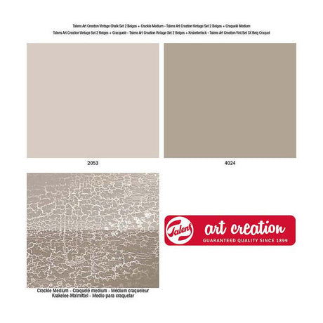 Talens Art Creation Vintage-Set, 2 Beigetöne und Craquelé
