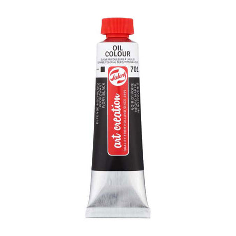 Talens Art Creation Ölfarbe, Tube 40 ml, Elfenbeinschwarz 701