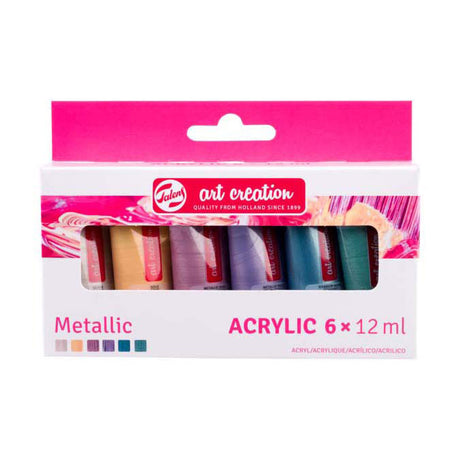 Talens Art Creation Acrylfarben-Set Metallic, 6x12ml