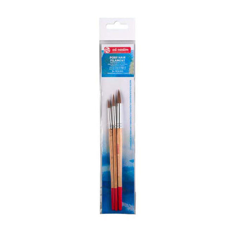 Talens Art Creation Aquarellpinsel-Set TV3, rund, Pony, Polyester