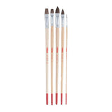 Talens Art Creation Öl-Acrylpinsel-Set mit 5 Rinderhaaren