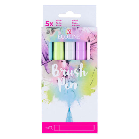 Ecoline Pinselstift-Set Pastell, 5 Farben