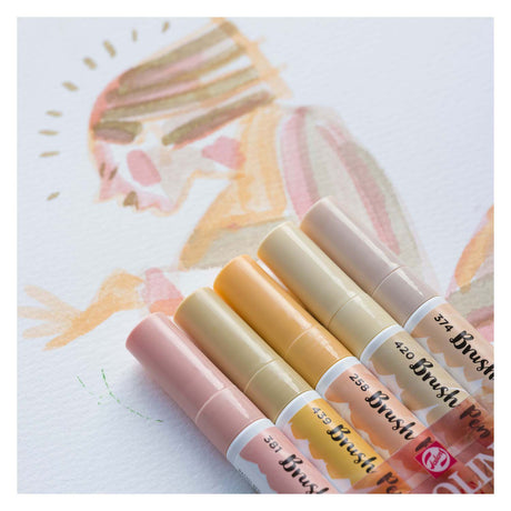 Bruynzeel Ecoline Pinselstift-Set Porträt, 5 Farben